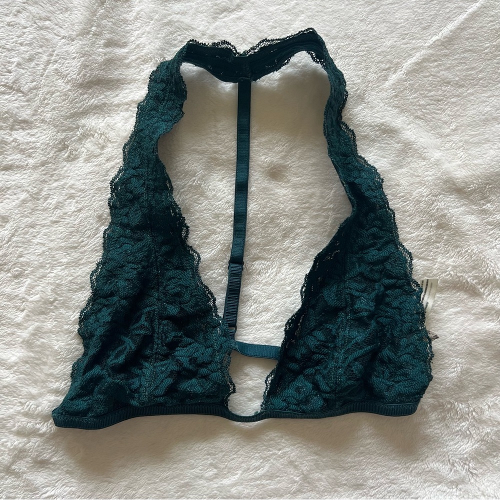 Intimately Free People lace halter racer back bralette